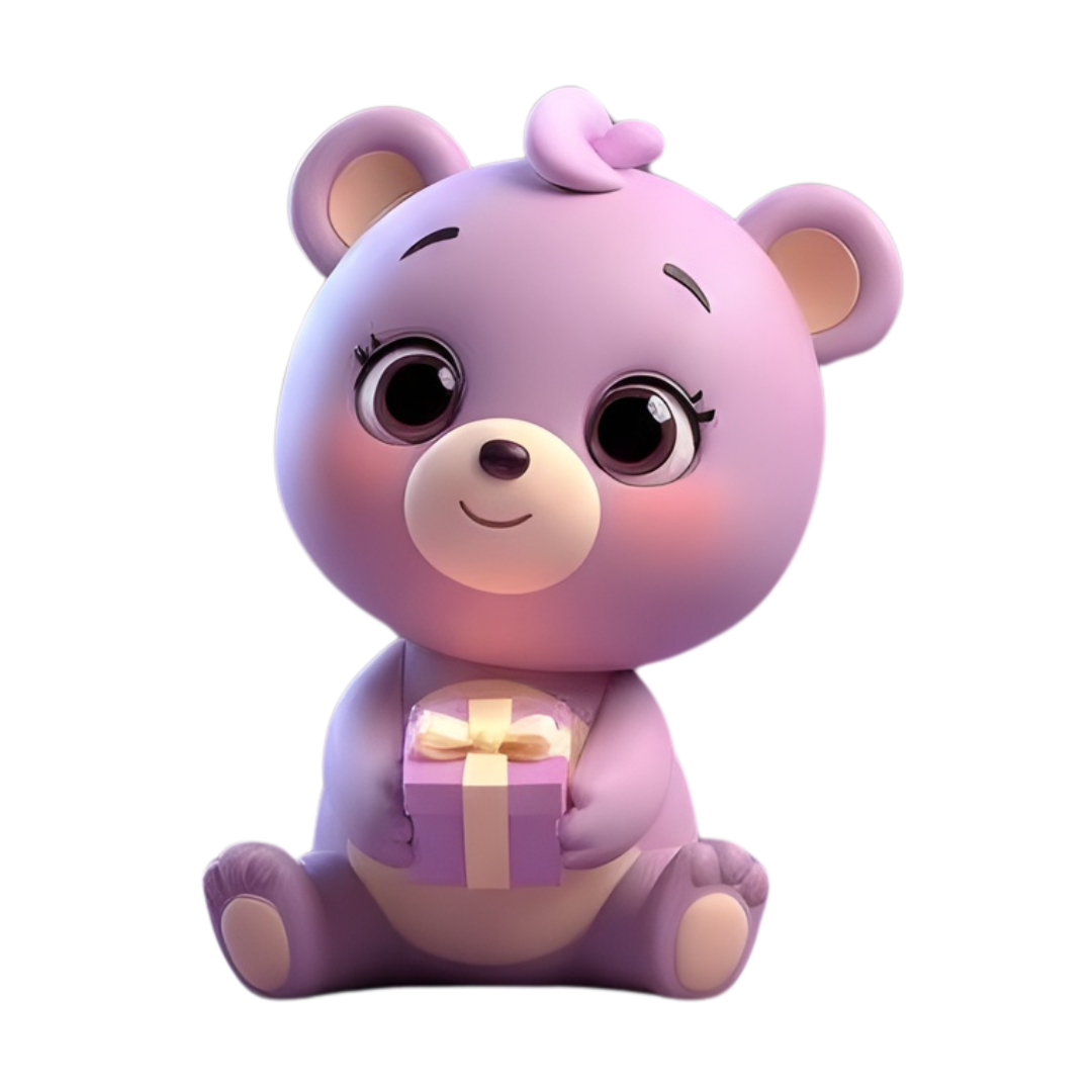 Dudora Mascot Sitting with Gift